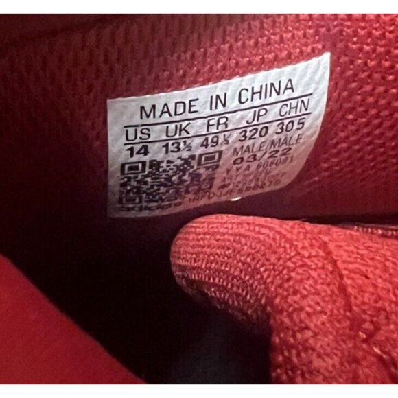 adidas SM Nasty Fly Red/White Lineman Football Cleats Men's Size 14 HP8816 - Picture 9 of 9